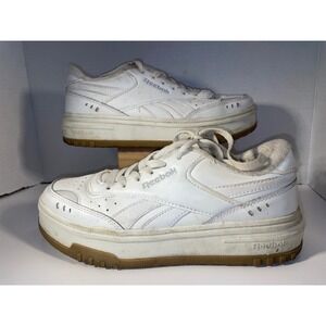 Reebok Platform Sneakers Women's Size 8 White Casual Athletic Shoes